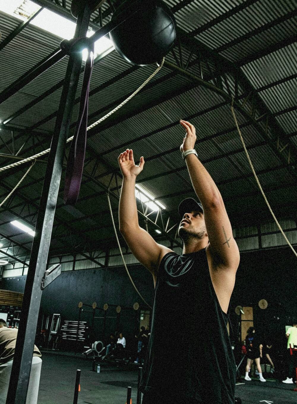 Fabián Zapata entrenando